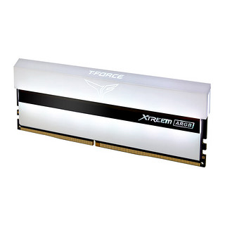 Team 十铨 T-FORECE电竞系列 Xtreem ARGB 梦境 DDR4 3600MHz RGB 台式机内存 灯条 白色
