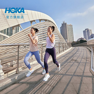 HOKA ONE ONE 男女鞋卡瓦纳公路跑步鞋Kawana透气减震耐磨新款 香槟白/云雾灰-女 38/235mm