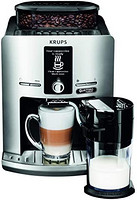 KRUPS 克鲁伯 咖啡豆咖啡研磨机 带奶泡机 不锈钢煮壶 专业银色