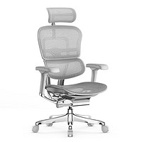 保友办公家具 金豪E 2代 人体工学电脑椅 银白色 Q4.0版