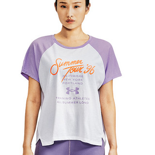 UNDER ARMOUR 安德玛 FW22 女子运动T恤 1369879-100 白色 S