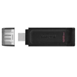 Kingston 金士顿 DT70 USB3.2 Gen1 Type-C U盘 黑色 128GB