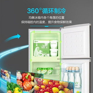 夏新（Amoi）小冰箱迷你双门 冷藏冷冻小型电冰箱 节能省电低噪 家用宿舍租房 一级能效/68L银