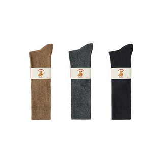Caramella 焦糖玛奇朵 女士高筒袜套装 511823 3条装(咖啡+深灰+黑色)