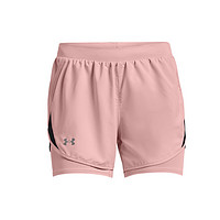 UNDER ARMOUR 安德玛 Fly By 2.0 女子运动短裤 1356200-676 粉红色 XL