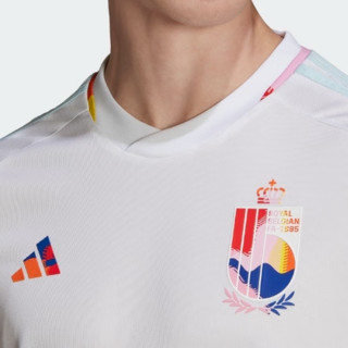 adidas 阿迪达斯 RBFA A JSY 22-23赛季比利时队球迷版 男子运动T恤 HK5034 白 L