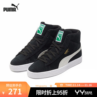 PUMA 彪马 Suede Mid XXI 中性运动板鞋 380205-01 黑色/白色 42