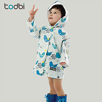todbi 韩国进口todbi儿童雨衣 带透明窗彩色印花男童女童