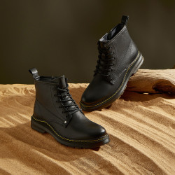 basto百思图秋冬商场同款简约男鞋百搭舒适英伦风气质男靴