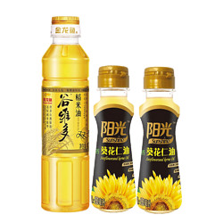 金龙鱼 谷维多稻米油400ml+阳光葵花仁油150ml*2