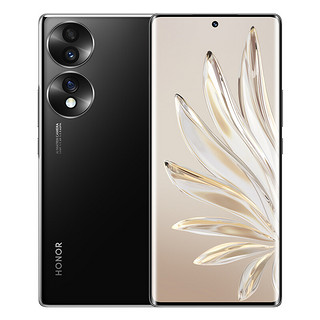 荣耀70 IMX800三主摄 双曲屏设计 5G手机 12GB+256GB 亮黑色 权益版 广东移动用户专享