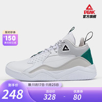 PEAK 匹克 篮球鞋男鞋22秋冬季新款运动鞋中帮板鞋厚底增高防滑耐磨百搭休闲鞋官方旗舰 大白/浅灰 41