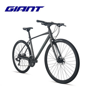 GIANT 捷安特 Escape 1成人男城市休闲通勤24速平把公路自行车  消光星河灰 700CX485MM M建议175-185cm