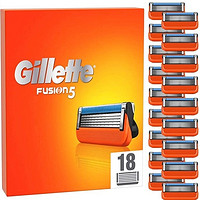 Prime会员：Gillette 吉列 Fusion 5 层剃须刀片 18片