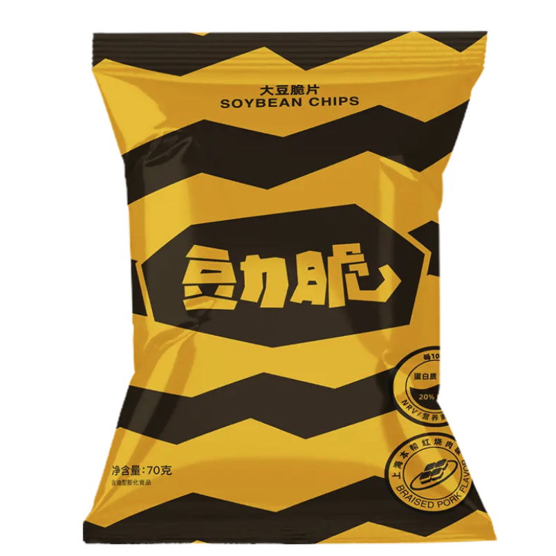 BEAN CRISP 豆力脆 大豆脆片 上海本帮红烧肉味 70g
