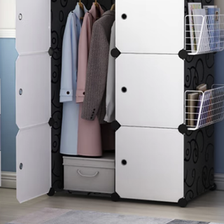 佳佰 简易衣柜 70*45*140cm 二列四层带挂篮款
