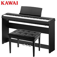KAWAI ES系列 ES110 电钢琴 88键全配重键盘 黑色 双人琴凳礼包