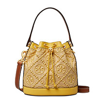 TORY BURCH T MONOGRAM 编织水桶包 中号 L4W017