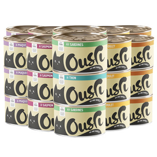 Ousri 泰国原装进口猫罐头 无谷猫罐头 猫湿粮猫零食 鸡肉金枪鱼170g*24罐