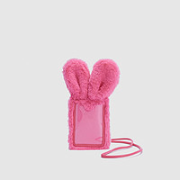 URBAN REVIVO 新品女士粉色兔耳朵工牌挂饰包AW36TABN2004