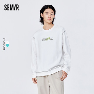 抖音超值购：Semir 森马 卫衣男2022都市时尚字母印花韩版落肩针织衫10-9522116115