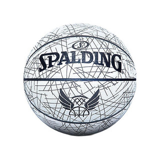 SPALDING 斯伯丁 光影系列 PU篮球 76-911Y 白色/黑色 7号/标准