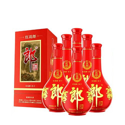 LANGJIU 郎酒 红花郎 陈酿 53度 高度白酒 酱香型 第四代红花郎（10）500ml*6