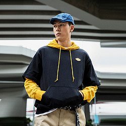 Dickies 帝客 情侣款假两件卫衣 DK009584