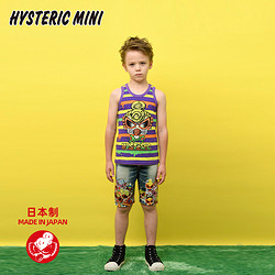 HYSTERIC MINI 黑超奶嘴摇滚mini无袖T恤Hystericmini日本制男女童条纹背心潮