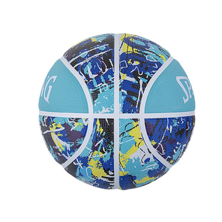 SPALDING 斯伯丁 Graffti涂鸦系列 橡胶篮球 84-373Y 蓝色 7号/标准