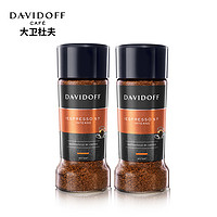 DAVIDOFF 无蔗糖添加原装进口意式型浓缩速溶纯黑咖啡粉