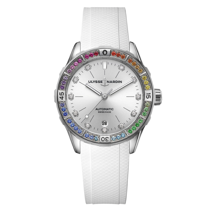 ULYSSE NARDIN 雅典 Lady Diver系列 39毫米自动上链腕表 8163-182B1LE-1A-RAIN/3A