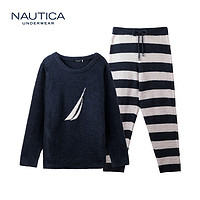 nautica/诺帝卡Underwear秋冬男士家居服套装加厚加绒保暖舒适