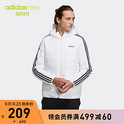 adidas 阿迪达斯 neo男冬季保暖运动棉服H14197 H14200 吊牌价699元
