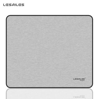 LESAILES 飞遁 300*250*3mm条纹鼠标垫中小号锁边游戏笔记本电脑办公桌面垫 凑单灰白色