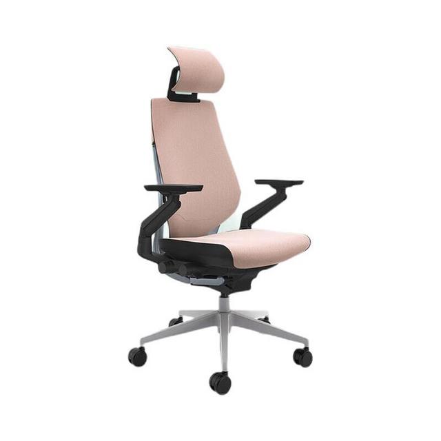 Steelcase 世楷 Gesture 人体工学电脑椅+头枕 樱花粉