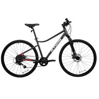 DECATHLON 迪卡侬 500系列 RIVERSIDE 500 公路自行车 8386505 碳灰色/荧光红/雪白 S 700X38 10速