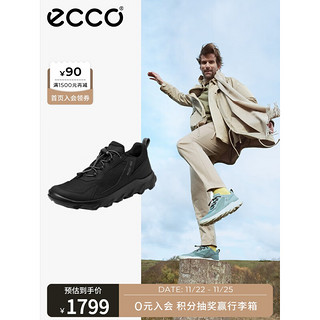 ECCO爱步运动鞋2022春季男鞋新品轻盈透气健步鞋休闲鞋 驱动820264 黑色82026451052 42