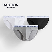 PLUS会员：NAUTICA 诺帝卡 男士三角裤内裤  3条装 NTNS050553