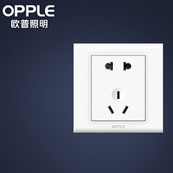 OPPLE 欧普照明 欧普（OPPLE）开关插座面板家用墙壁暗装开关-W511094-五孔-典雅白