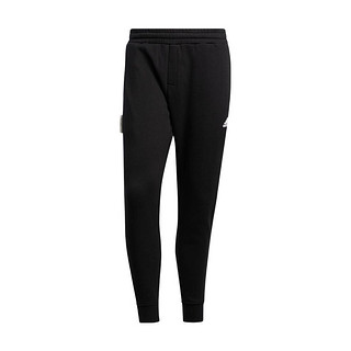 adidas 阿迪达斯 Label Pants 男子运动长裤 IB2769 黑色/白色 XXL