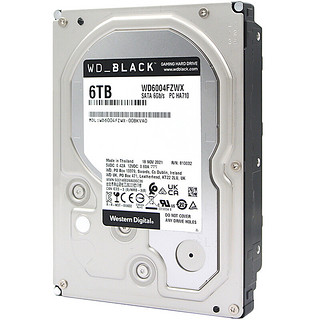 Western Digital 西部数据 黑盘系列 3.5英寸 台式机硬盘 6TB（CMR、7200rpm、128MB）WD6004FZWX