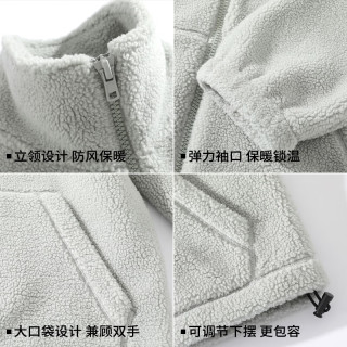真维斯(Jeanswest) 双面绒外套男秋冬2022新款加绒加厚立领羊羔绒夹克韩版潮流宽松休闲上衣 黑(ZS纯色) XL