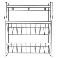 COOKER KING 炊大皇 TL02Y 厨房置物架 3层 18*35*39cm