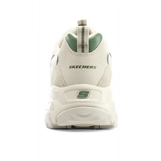 SKECHERS 斯凯奇 D'LTES 1.0 女子休闲运动鞋 896145/NTGR 自然色/绿色 39