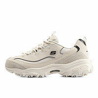 SKECHERS 斯凯奇 D'LTES 1.0 女子休闲运动鞋 896145/NTBK 自然色/黑色 36