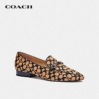COACH 蔻驰 奢侈品专柜款女士ISABEL乐福鞋中性色牛皮革和皮革鞋面C5845NEU-7C/37.5