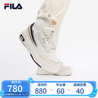 FILA 斐乐 官方女鞋板鞋2022冬季新款时尚板鞋厚底休闲鞋MIX舞动鞋 微白-WW 37.5