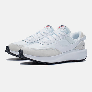 NIKE 耐克 女鞋2022新款WAFFLE DEBUT运动舒适低帮休闲鞋DH9523 DH9523-100白色+白色+黑+橙色+清透色