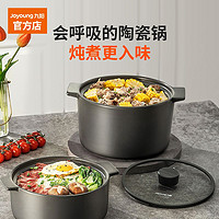 Joyoung 九阳 砂锅陶瓷煲煲汤煲仔饭家用陶瓷锅明火燃气耐高温小炖锅